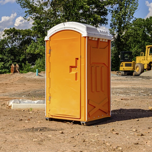 how often are the porta potties cleaned and serviced during a rental period in Yankee Hill California